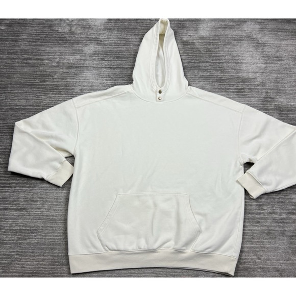 DSG Hoodie Mens 2XL Cream Cotton Blend Long‎ Sleeve Pockets Casual - Picture 1 of 13
